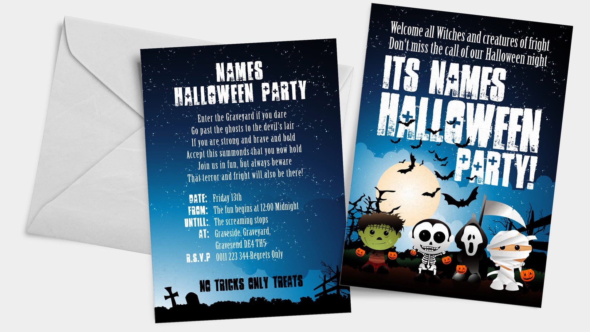 Neil Readhead Party Delights | Halloween Invitations 002