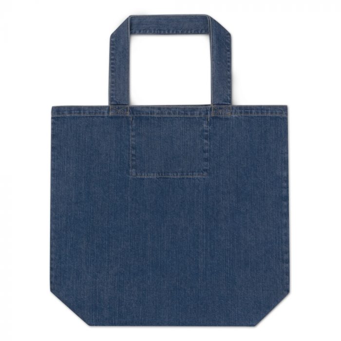 Glam-Ma Organic denim tote bag - Back Flat