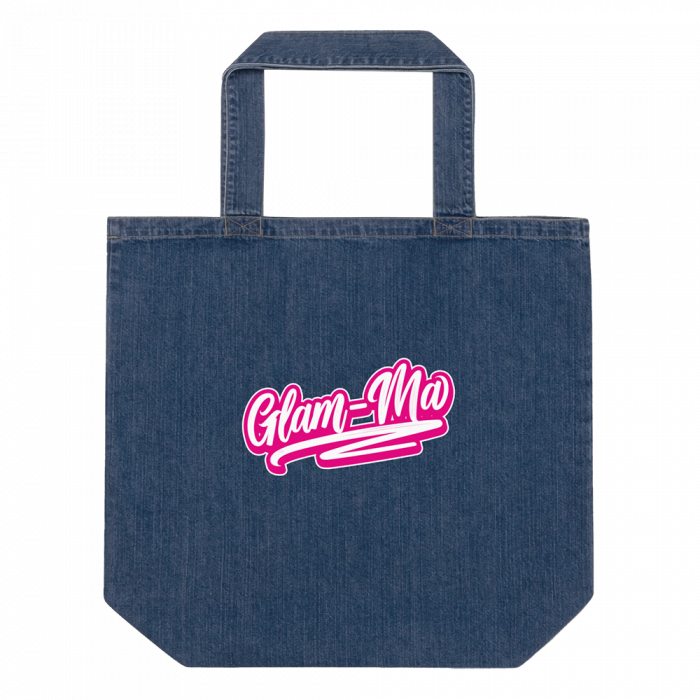Glam-Ma Organic denim tote bag - Front Transparent