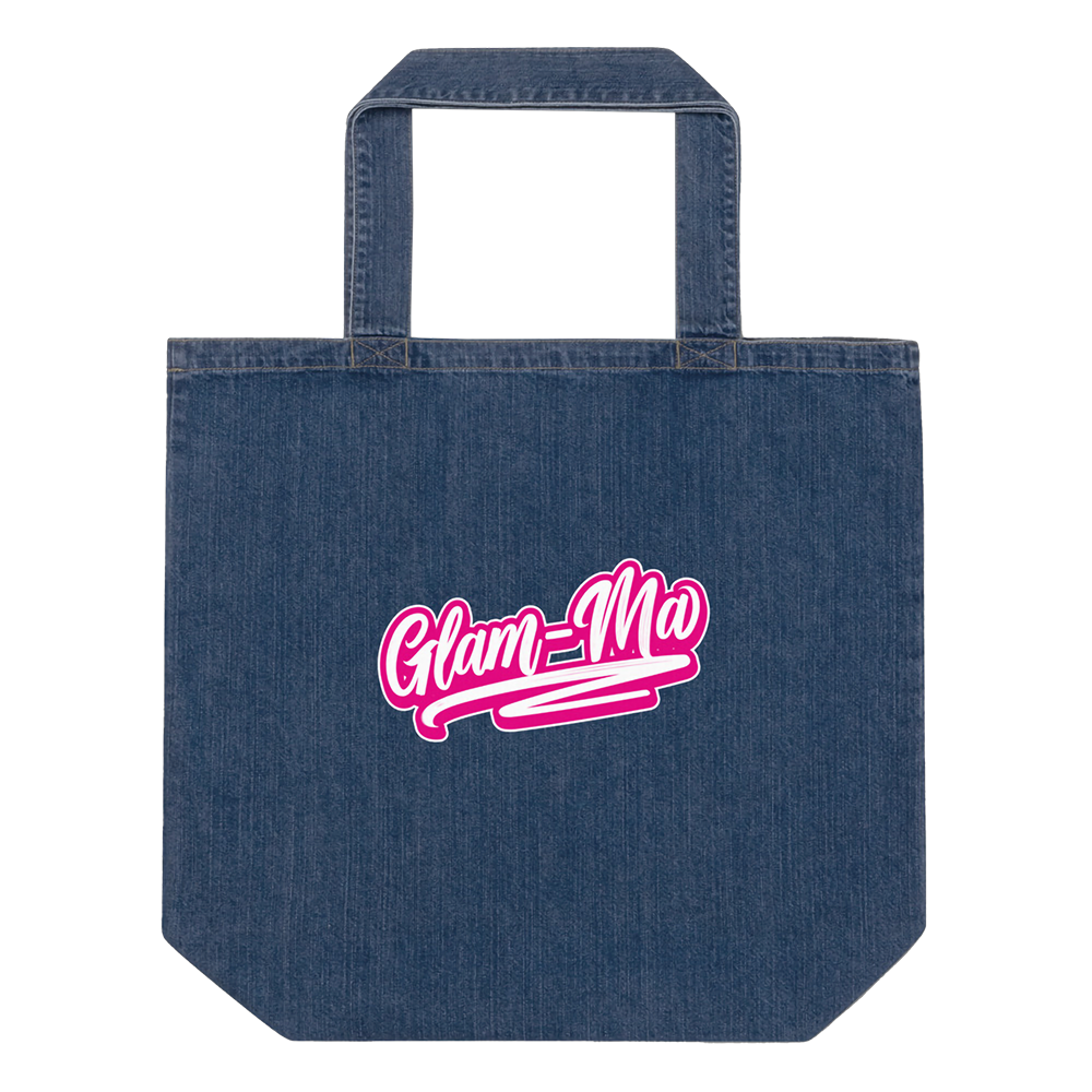 Glam-Ma Organic denim tote bag - Front Transparent