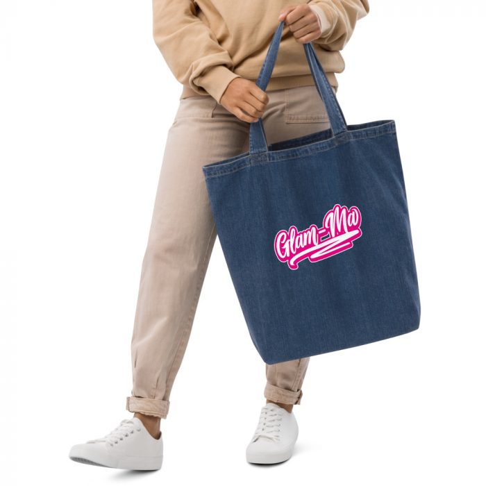 Glam-Ma Organic denim tote bag - Front
