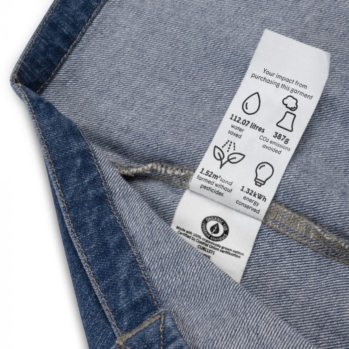 Glam-Ma Organic denim tote bag - Product Details Lable