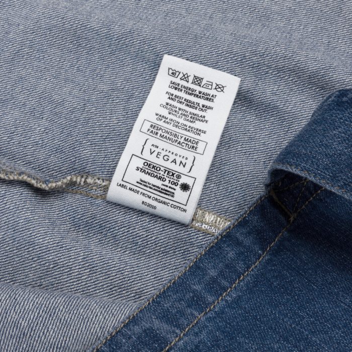 Glam-Ma Organic denim tote bag - Product Details Lable
