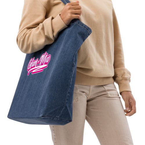 Glam-Ma Organic denim tote bag - right front