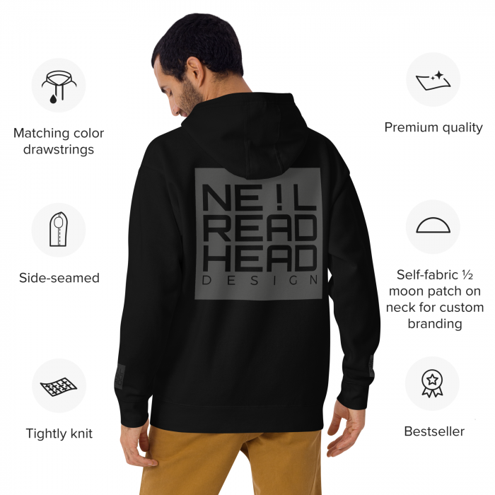 NRD - Unisex Hoodie - Black - Image 14