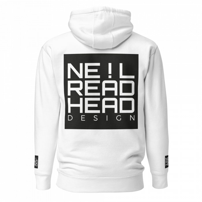NRD – Unisex Hoodie – White - Back