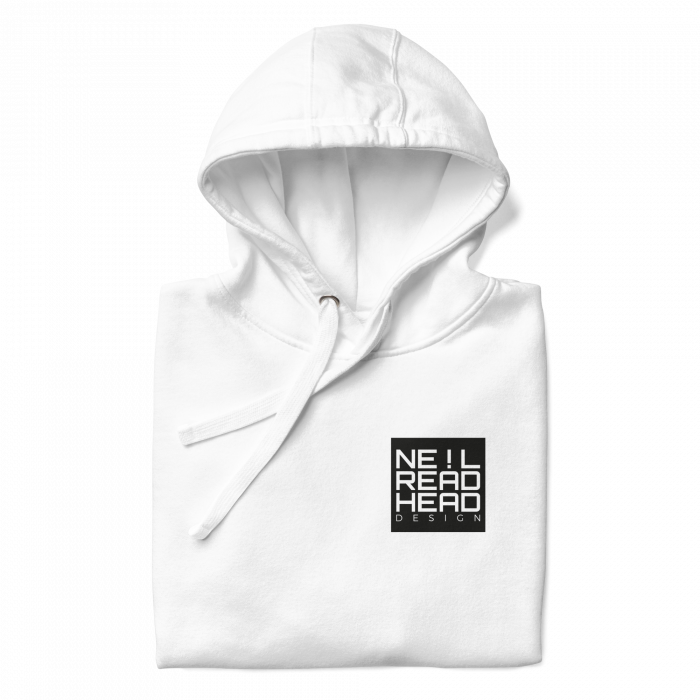 NRD – Unisex Hoodie – White - Folded