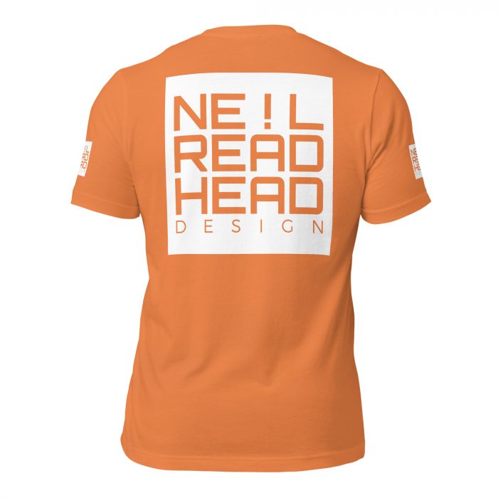 Neil Readhead Design - Unisex t-shirt - Burnt Orange - Back