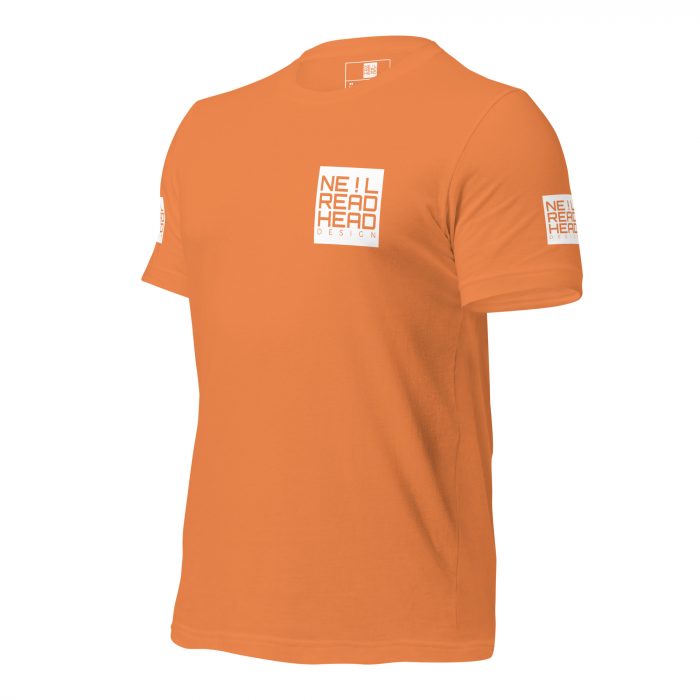 Neil Readhead Design - Unisex t-shirt - Burnt Orange - Left